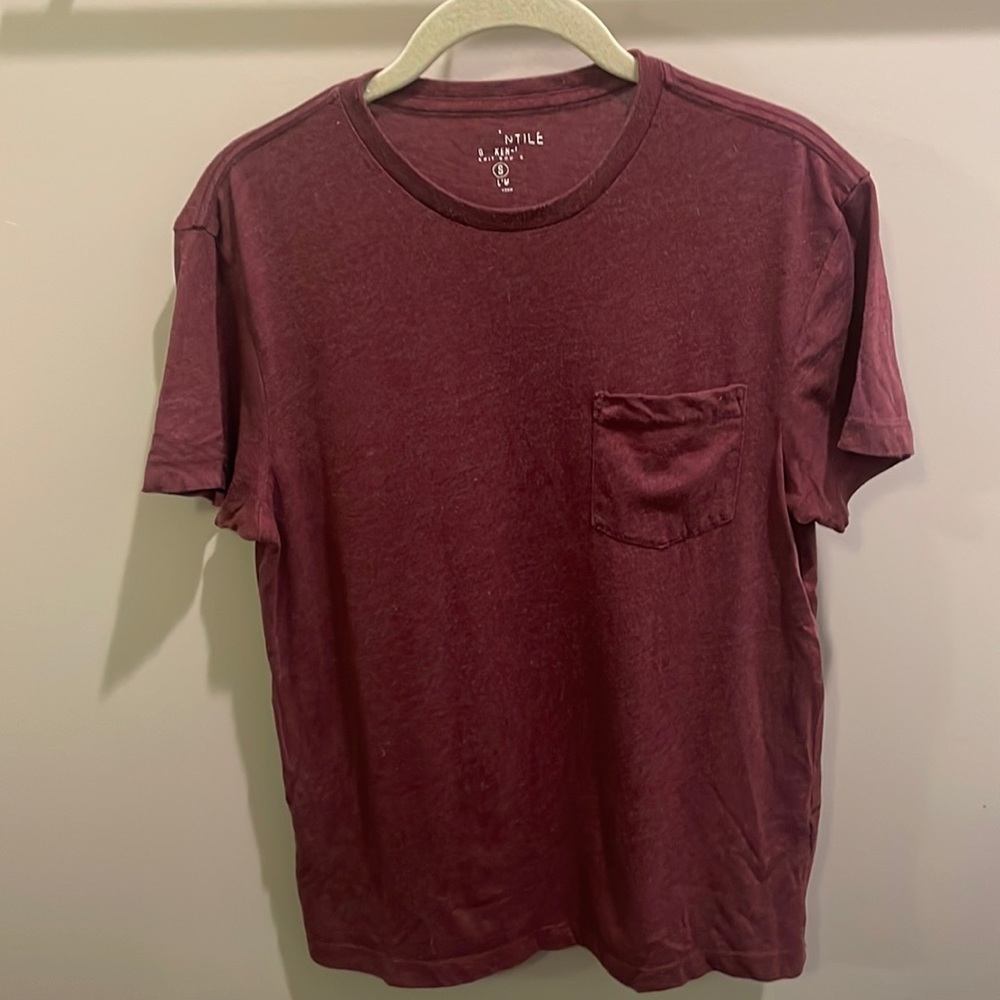 Mens J. crew tee - maroon - S